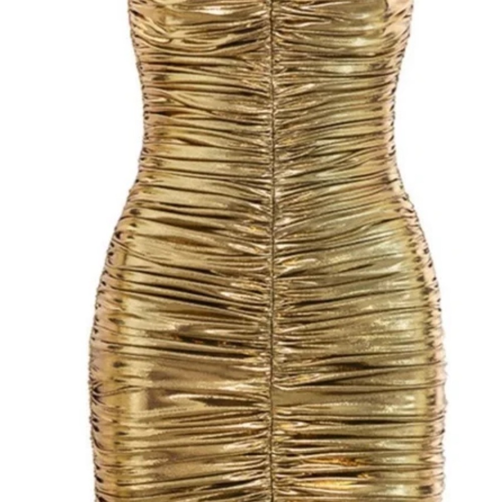 Lucy in the Sky Gold Strapless Dress